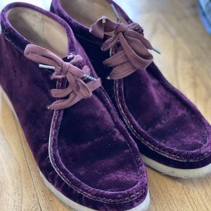 Ulla Johnson Velvet Purple Chukka Boots